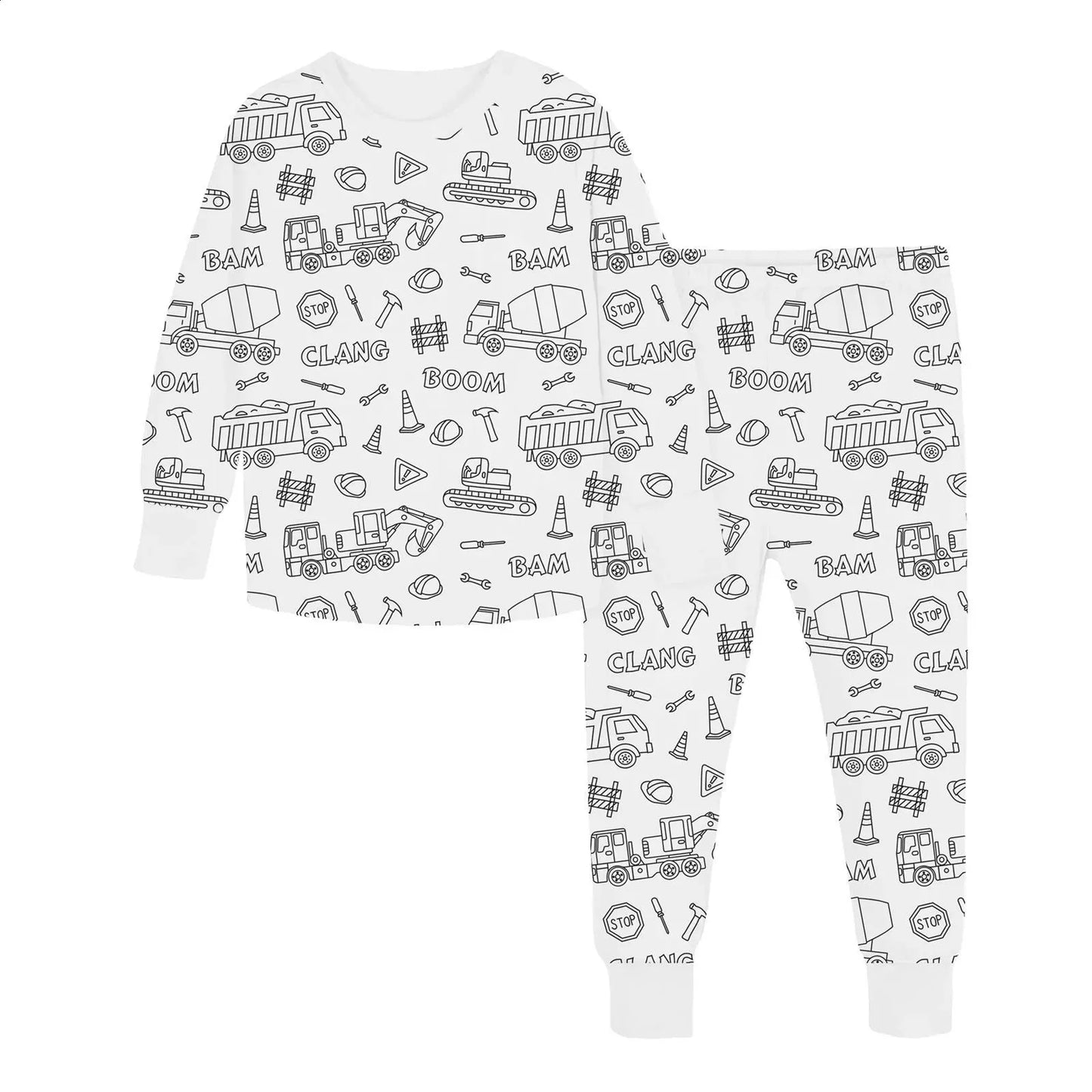 Colorful Kids Graffiti Pajamas
