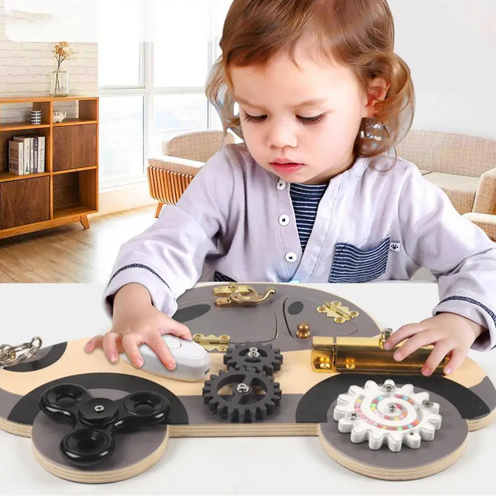 Wooden Steering Wheel Board Toy