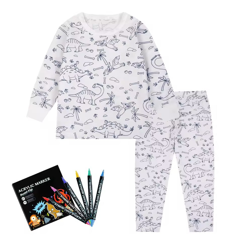 Colorful Kids Graffiti Pajamas