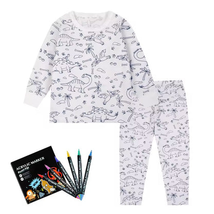 Colorful Kids Graffiti Pajamas