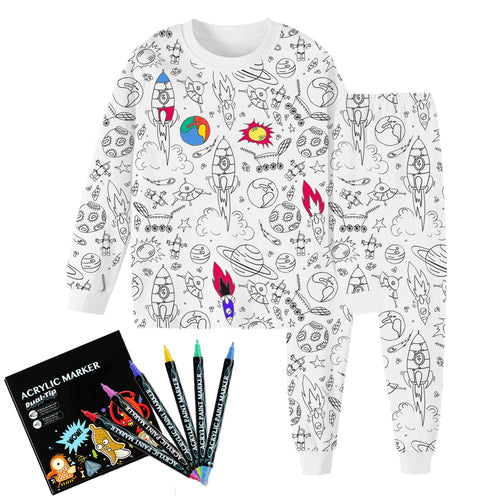 Colorful Kids Graffiti Pajamas