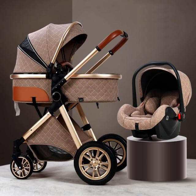 3 in 1 Luxury Baby Stroller Free Car Seat