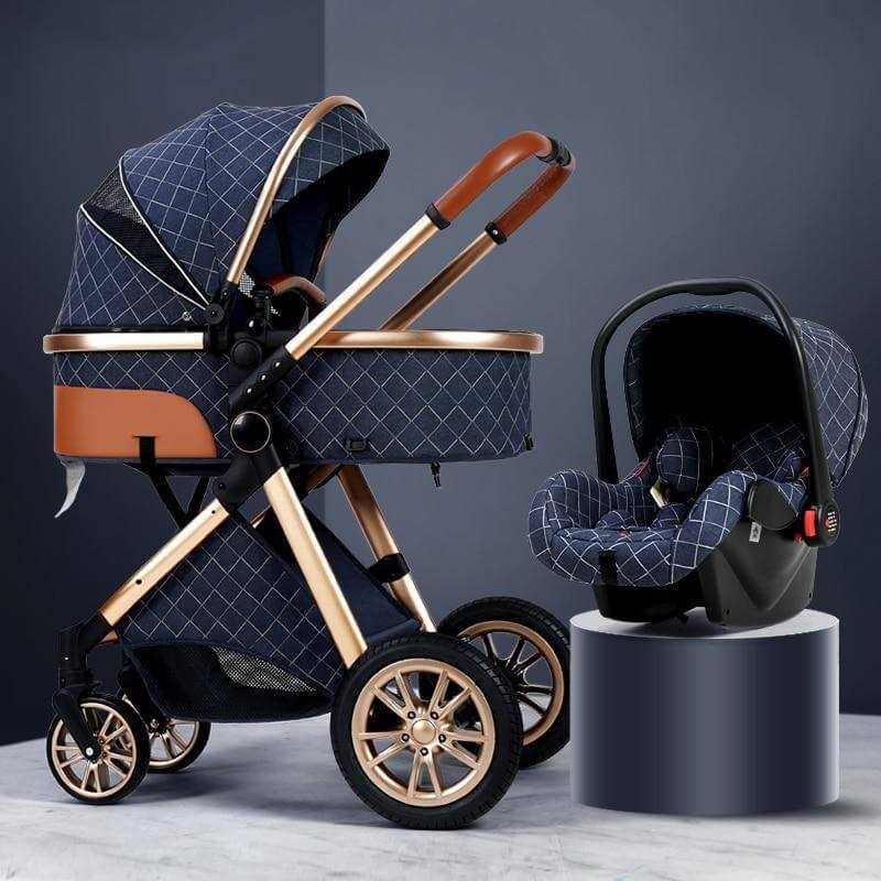 3 in 1 Luxury Baby Stroller Free Car Seat