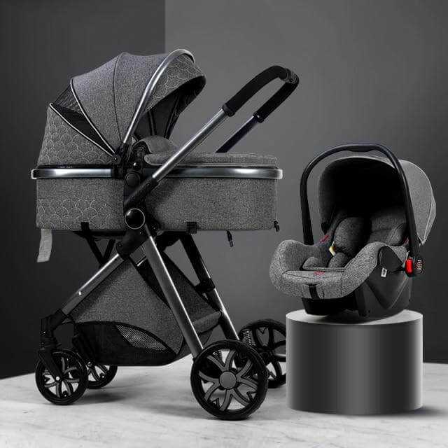 3 in 1 Luxury Baby Stroller Free Car Seat