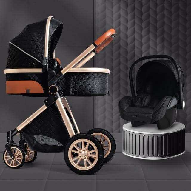 3 in 1 Luxury Baby Stroller Free Car Seat