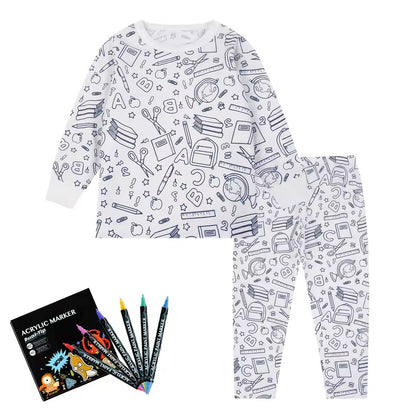 Colorful Kids Graffiti Pajamas